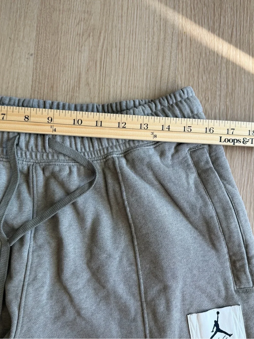 Jordan Air Flight Joggers Men's M Gray/Sage Cotton Fleece Sweatpants